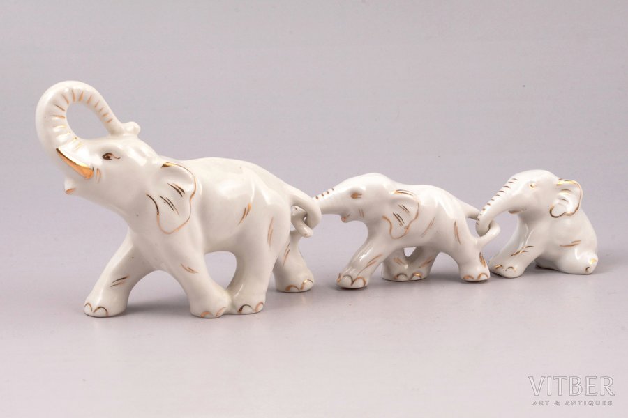 figurine, Elephants (3 pcs. fr...