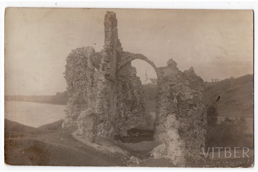 photography, Aizkraukle castle, Latvia, Russia, beginning of 20th cent., 14x9 cm