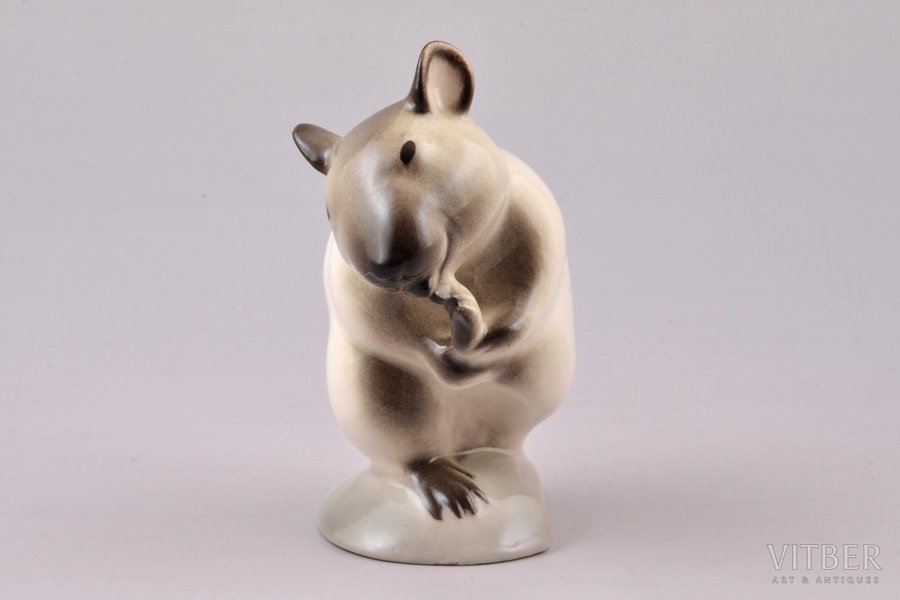 figurine, Mouse, porcelain, Russian Federation, LFZ - Lomonosov porcelain factory, the 21st cent., 7.6 cm