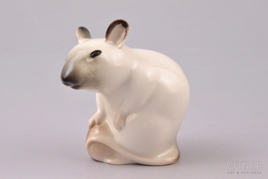 figurine, Mouse, porcelain, Russian Federation, LFZ - Lomonosov porcelain factory, the 21st cent., 6.6 cm