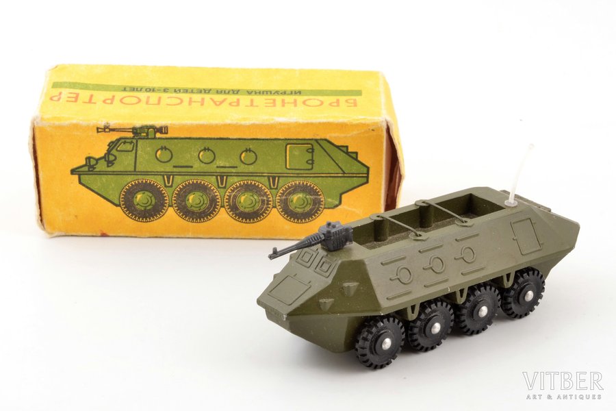 модель военной техники, бронетранспортер, металл, СССР, 1988 г.