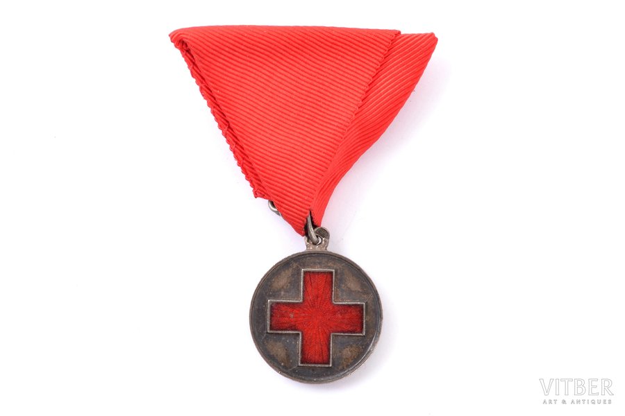 медаль, в память Русско-Японской войны 1904-1905 гг., серебро, 84 проба, Российская Империя, начало 20-го века, 28 x 24 мм, 9.1 г, оригинальная лента