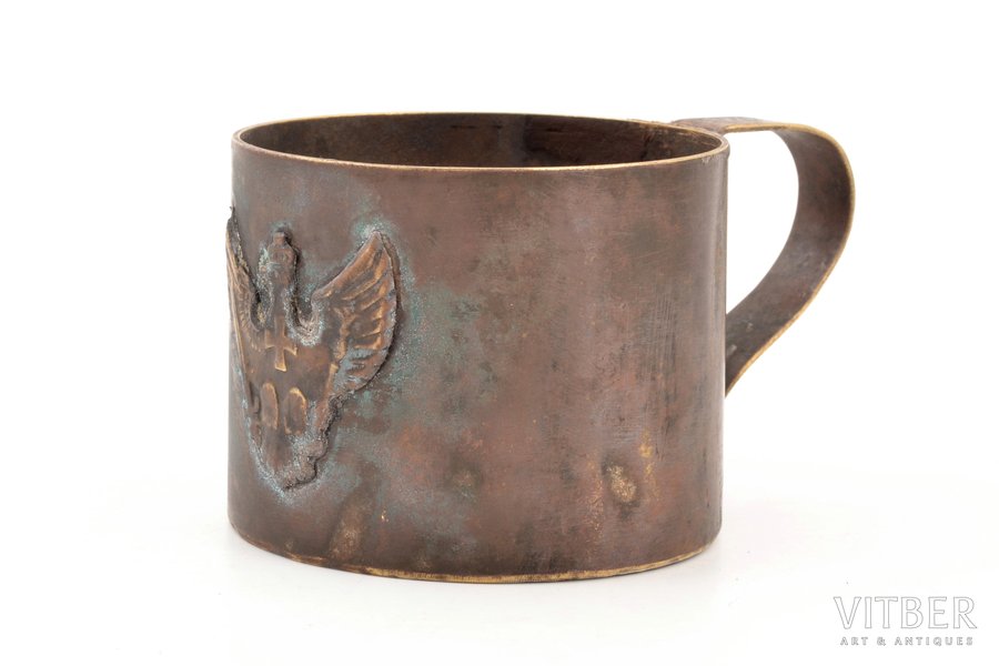 German soldier's mug, World War I, h 6.4 cm, Germany, the 1st half of the 20th cent.