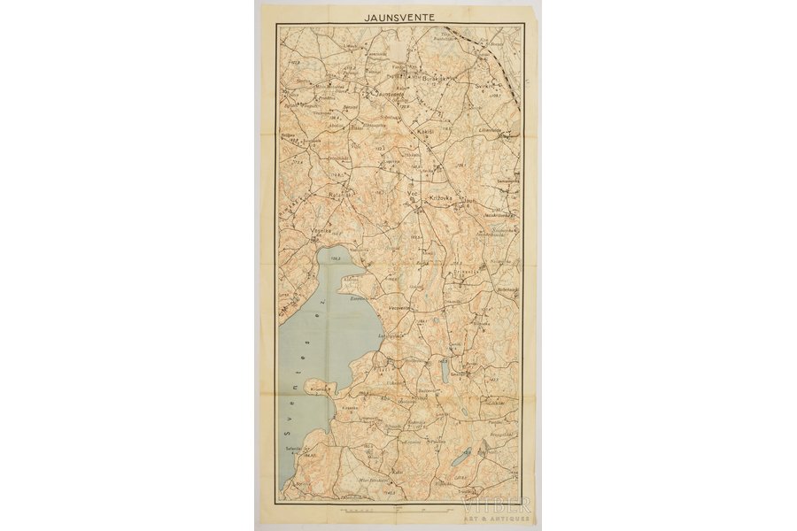 karte, Jaunsvente, Latvija, 101.4 x 53.5 cm