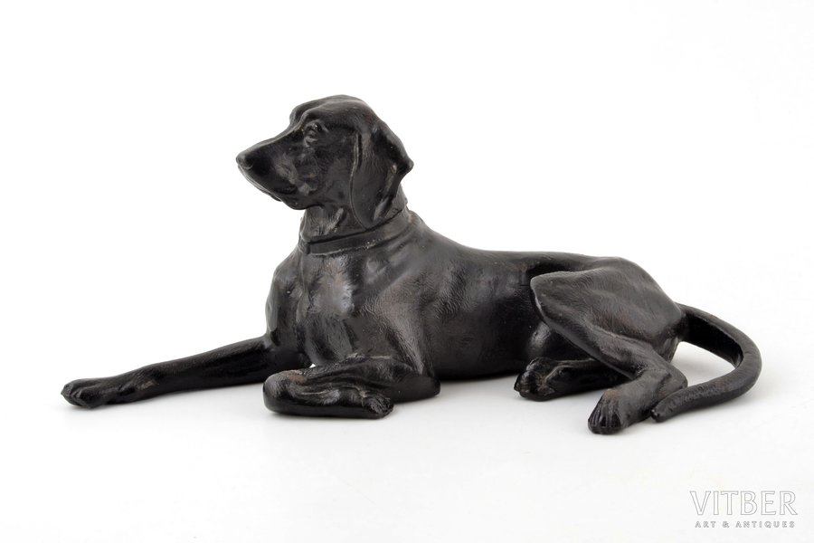 figurine, "Pointer dog", cast iron, 22 x 9.9 x 9 cm, weight 1030 g., USSR, Kasli, 1976