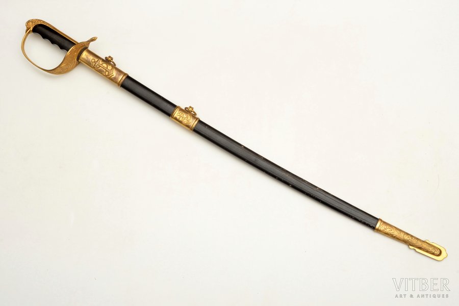 sabre, Navy, total length 88 cm, blade length 74.8 cm