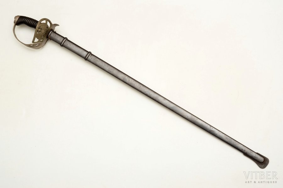 zobens, Vācu kavalērija, 1889. gada modelis, Pirmais pasaules karš. Salokāms aizsargs ar Prūsijas ērgli. Bakelīta rokturi., 94 cm, Vācija, 20. gs. sākums