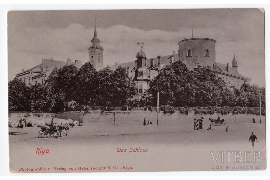 postcard, Riga Castle, Latvia, Russia, beginning of 20th cent., 13.8x8.8 cm