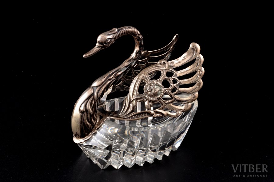 saltcellar "Swan", silver, 830...