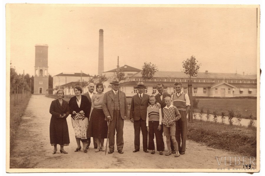 фотография, Президент Латвии Карлис Улманис, Кемери (Кеммерн), водонапорная башня, Латвия, 20-30е годы 20-го века, 11.6 х 17.3 см