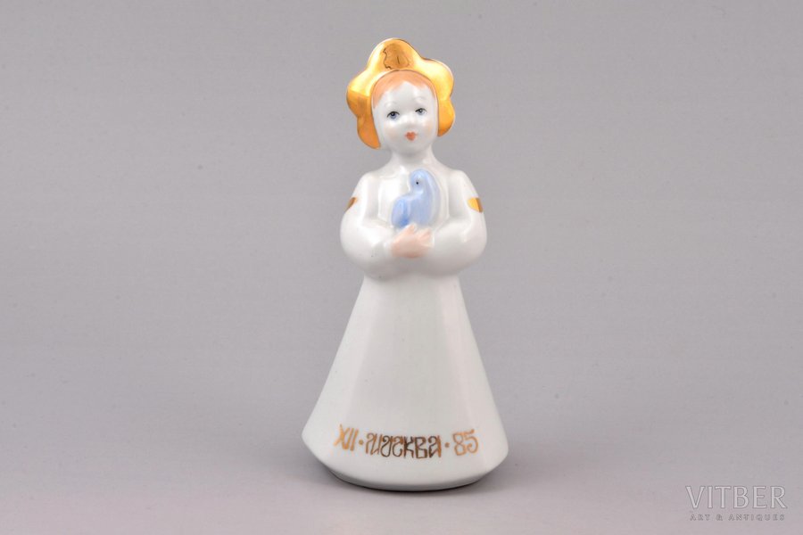 figurine, Festival '85, porcelain, Riga (Latvia), Riga porcelain factory, the 80ies of 20th cent., 12.6 cm, first grade
