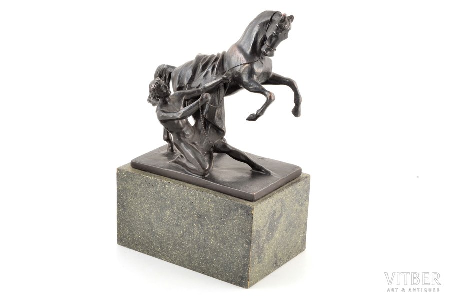 figurine, "Horse Taming" (Anichkov bridge), regule, h 20 cm, weight 1047 g., USSR, the 2nd half of the 20th cent.