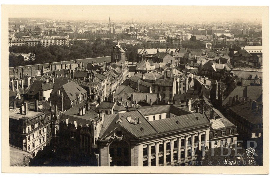 открытка, Рига, Латвия, 20-30е годы 20-го века, 8.6 x 13.7 см