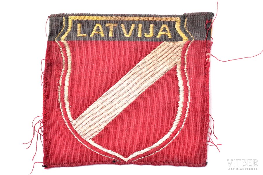 нашивка, Латышский легион, Латвия, 40-е годы 20го века, 61 x 65 мм