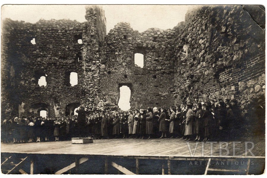 photography, Song Festival, Rauna (Ronneburg), Latvia, 20-30ties of 20th cent., 14 x 9 cm