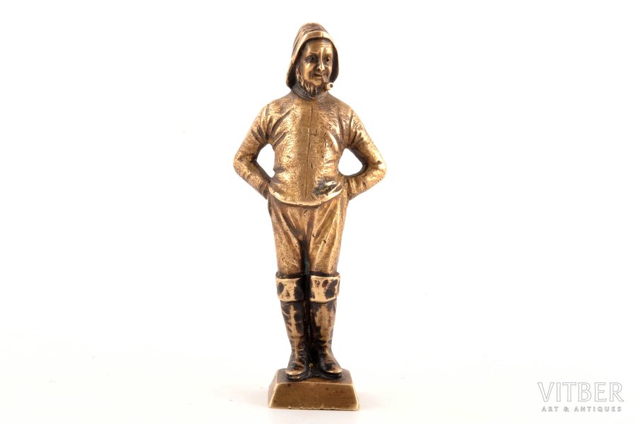statuete, "Jūrnieks", bronza, 11.8 cm, svars 234 g., 20. gs. sākums