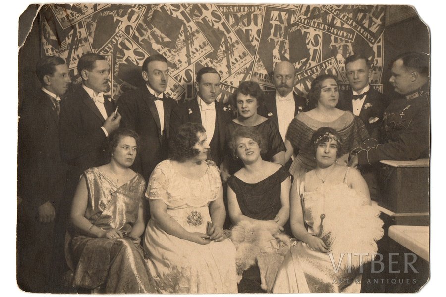 фотография, Бал прессы, Латвия, 1924 г., 11.9 x 16.7 см