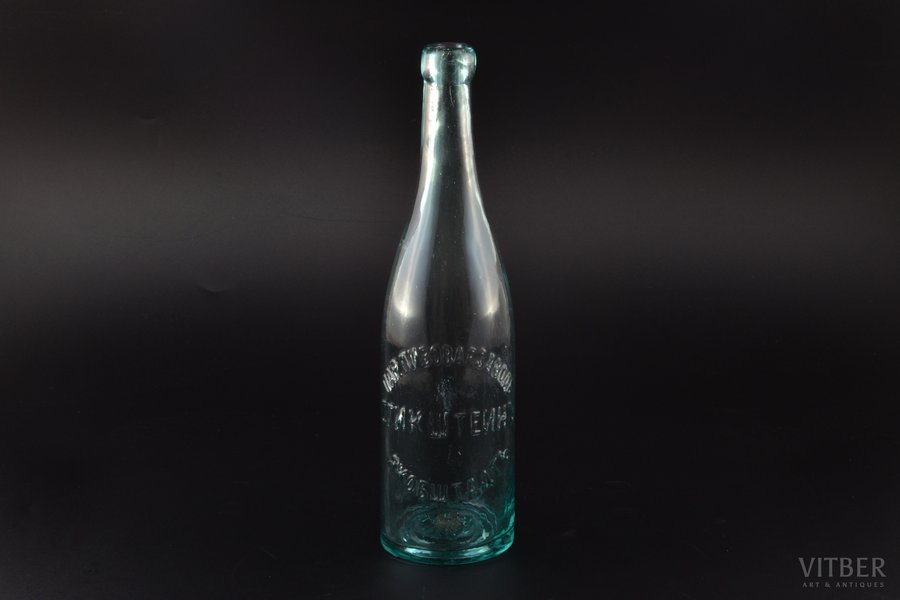 bottle, brewery "Hickstein" ("Г. Гикштейн"), Jēkabpils, Latvia, Russia, the border of the 19th and the 20th centuries, h 28.5 cm
