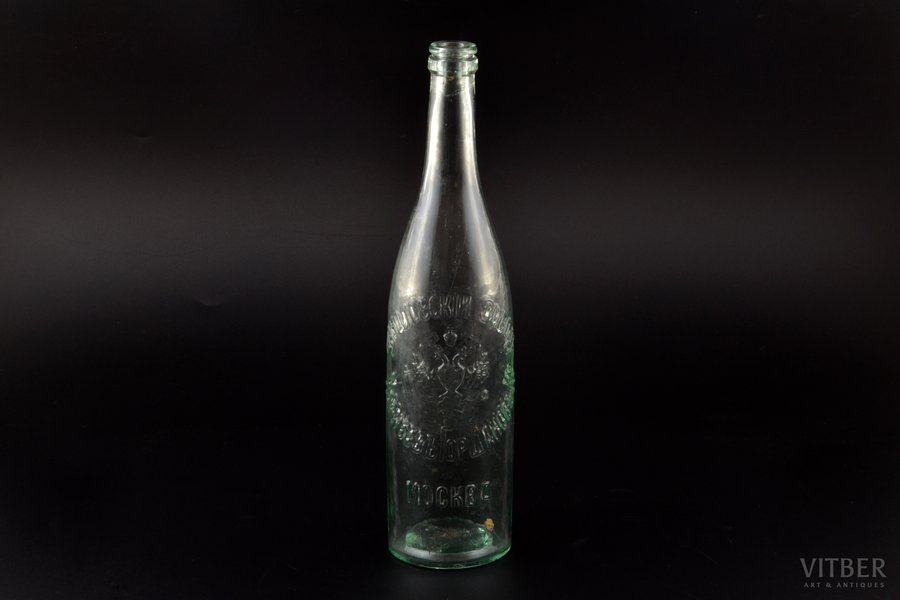 bottle, Shabolovsky brewery "Korneev, Gorshanov and Co" ("Корнеев, Горшанов и Ко"), Moscow, Russia, the border of the 19th and the 20th centuries, h 30 cm