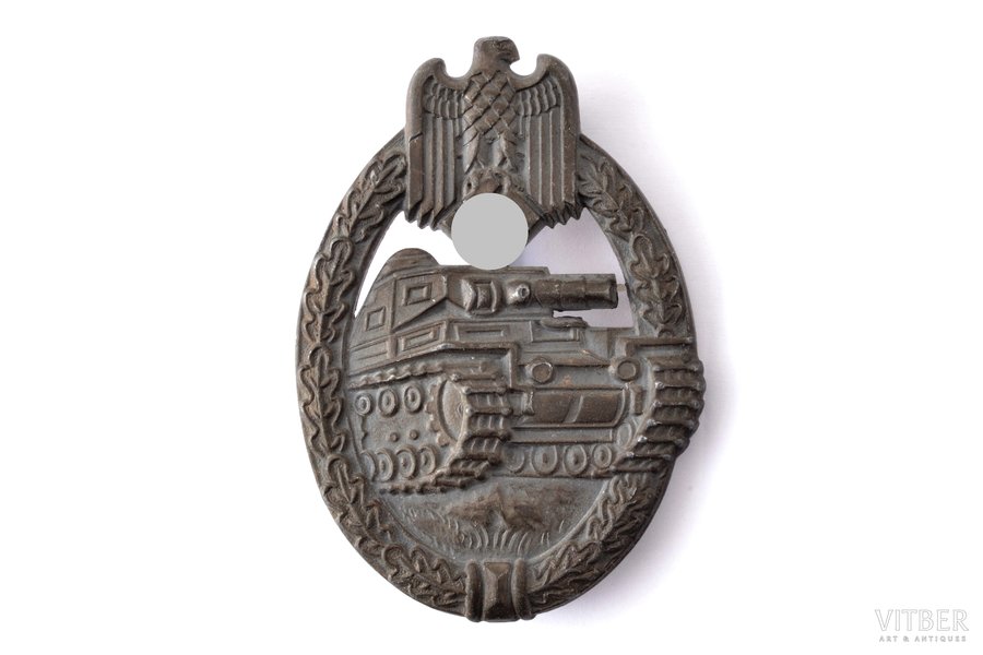 badge, The Panzer Badge, Third Reich, Germany, 40ies of 20 cent., 60 x 42 mm