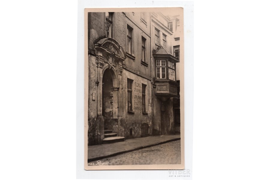 photography, Old Riga view, Riga, Latvia, 20-30ties of 20th cent., 13.5х8.3 cm