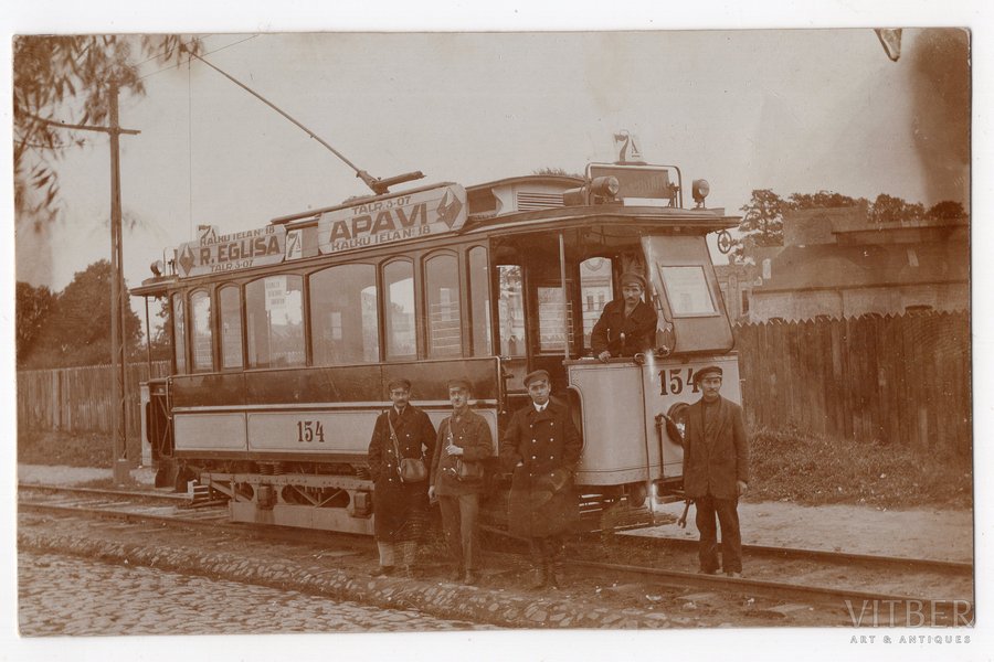 photography, Riga, tram, Latvia, 20-30ties of 20th cent., 13.8х8.6 cm