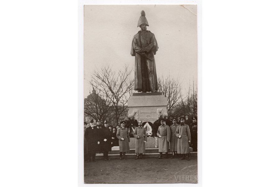 photography, Riga, monument to Barclay de Tolly, Latvia, Russia, beginning of 20th cent., 13.6х8.8 cm