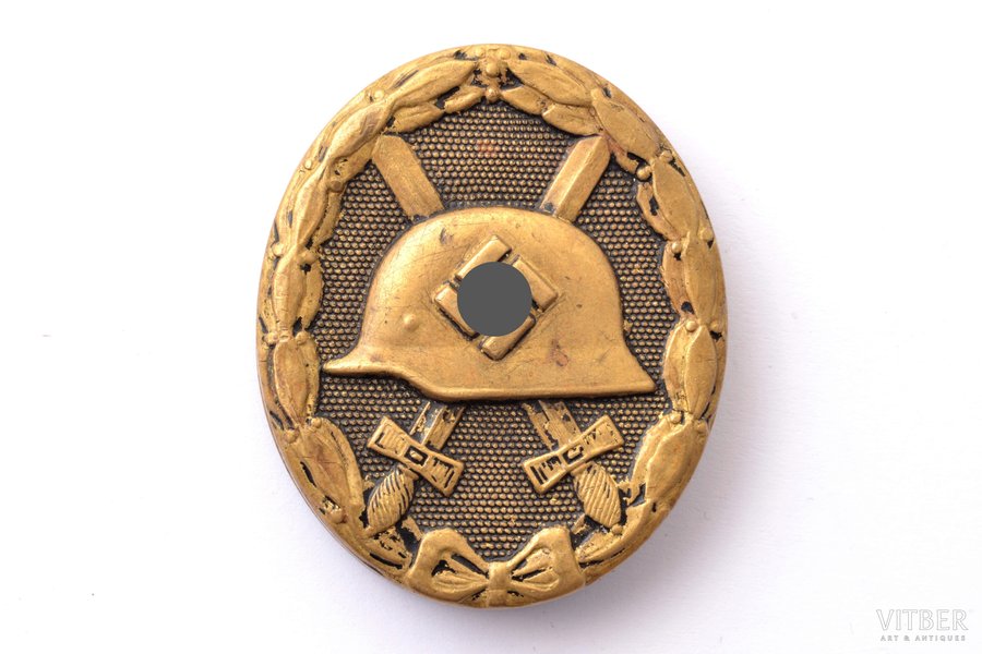 badge, Wound badge, Third Reich, 3rd class, Germany, 40ies of 20 cent., 44 x 36.7 mm, 13.8 g