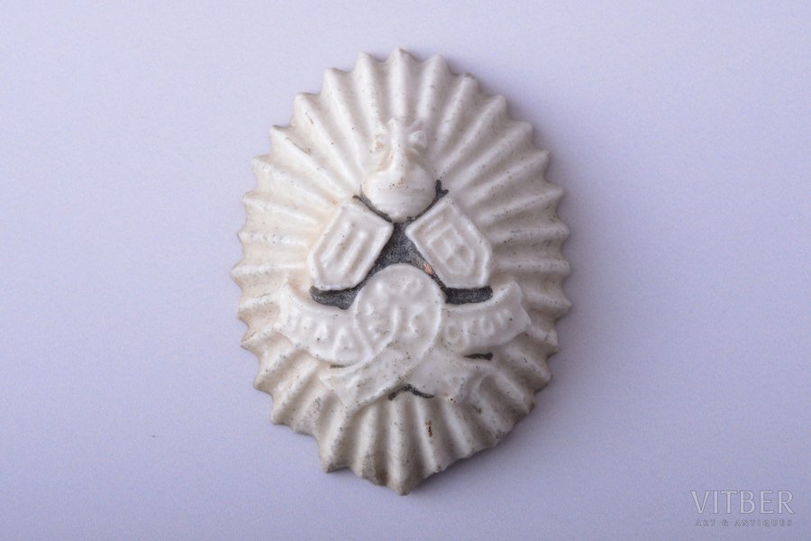 kokarde, porcelāns, Krievijas Impērija, 35.8 x 27.4 mm, nošķēlumi uz malas