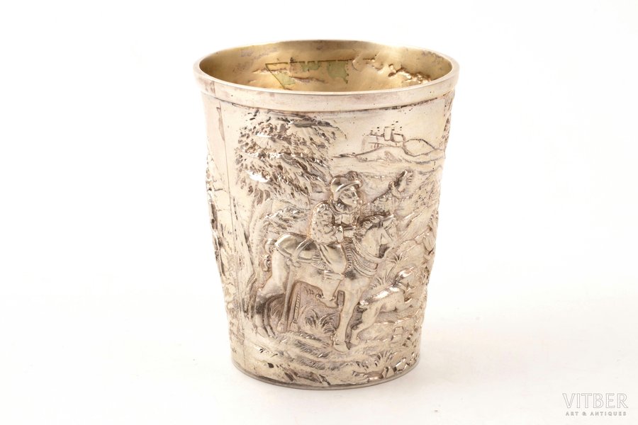 goblet, silver, 800 standard, 104.5 g, silver stamping, h 7 cm, Germany