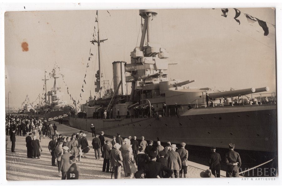 photography, Riga, visit of warships, Latvia, 20-30ties of 20th cent., 13.8х8.8 cm
