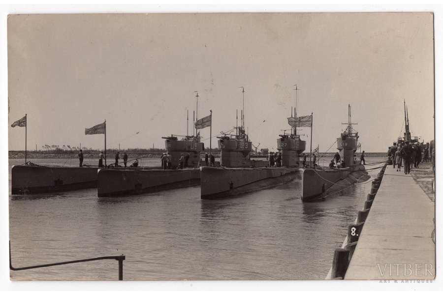 photography, Liepāja, visit of English submarines, Latvia, 20-30ties of 20th cent., 13.8х8.6 cm
