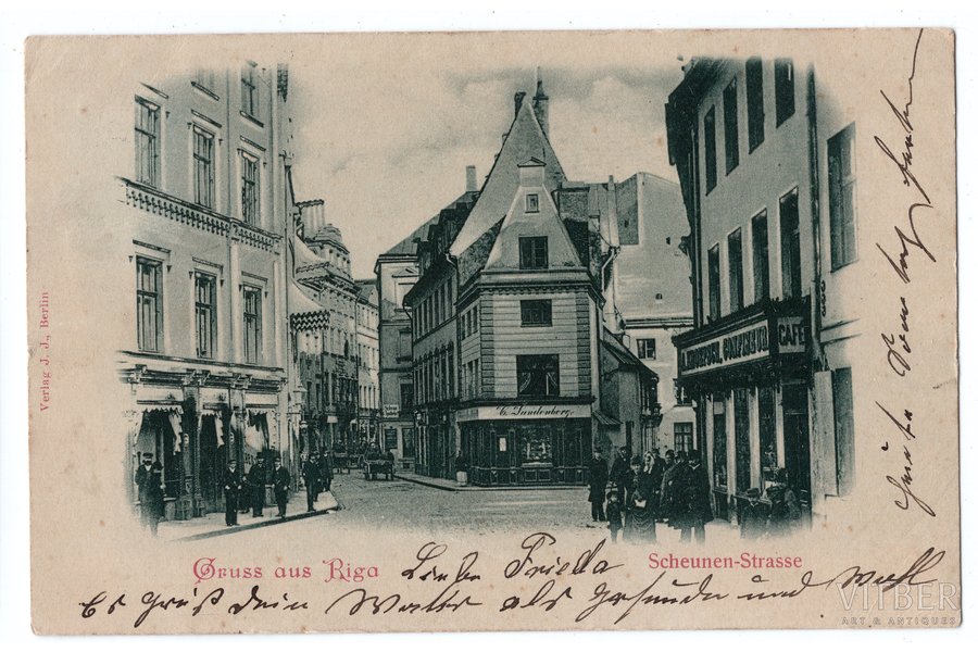 postcard, Old Riga view, Riga, Latvia, Russia, beginning of 20th cent., 14х9.2 cm