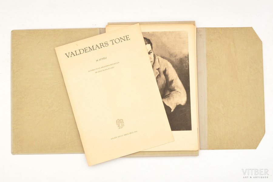 "Valdemars Tone", autora un Ed. Melbārda redakcijā ar J. Siliņa ievadu, 64 attēli, mapē, 1943 g., Rīga, Zelta ābele, 35 x 25 сm