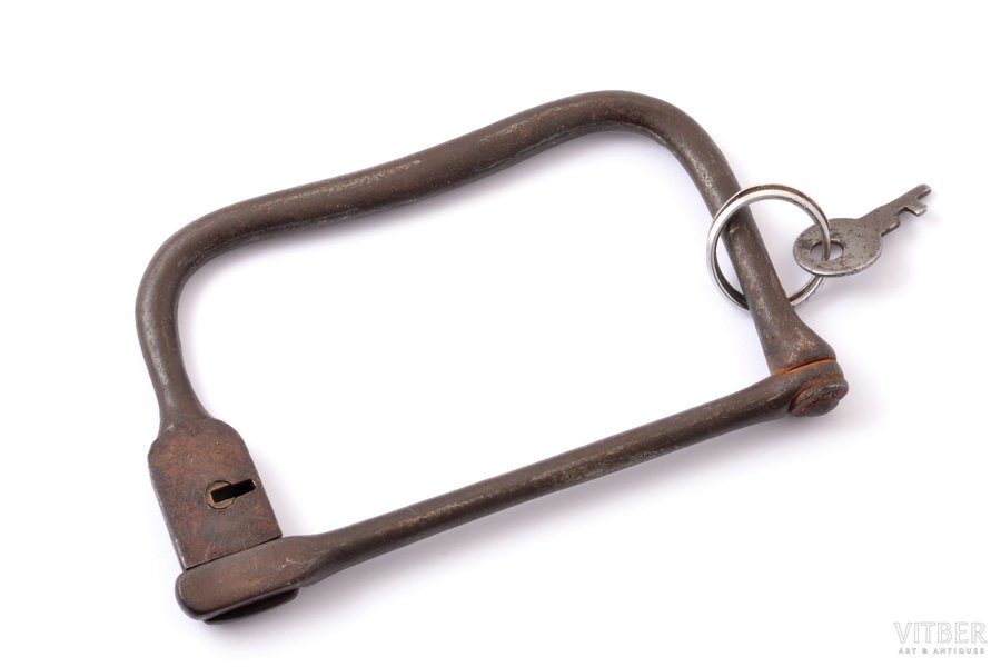 bicycle lock, metal, the 20-30ties of 20th cent., 13.2 x 7.8 cm