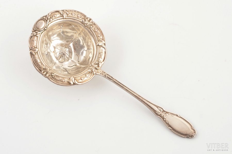 sieve spoon, silver, 950 standard, 40.5 g, 15.2 cm, France
