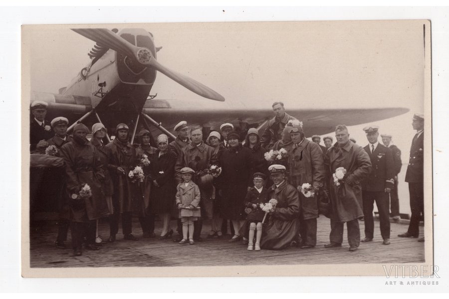 фотография, Латвийская армия, Дивизион морской авиации, Латвия, 20-30е годы 20-го века, 13.3x8.3 см