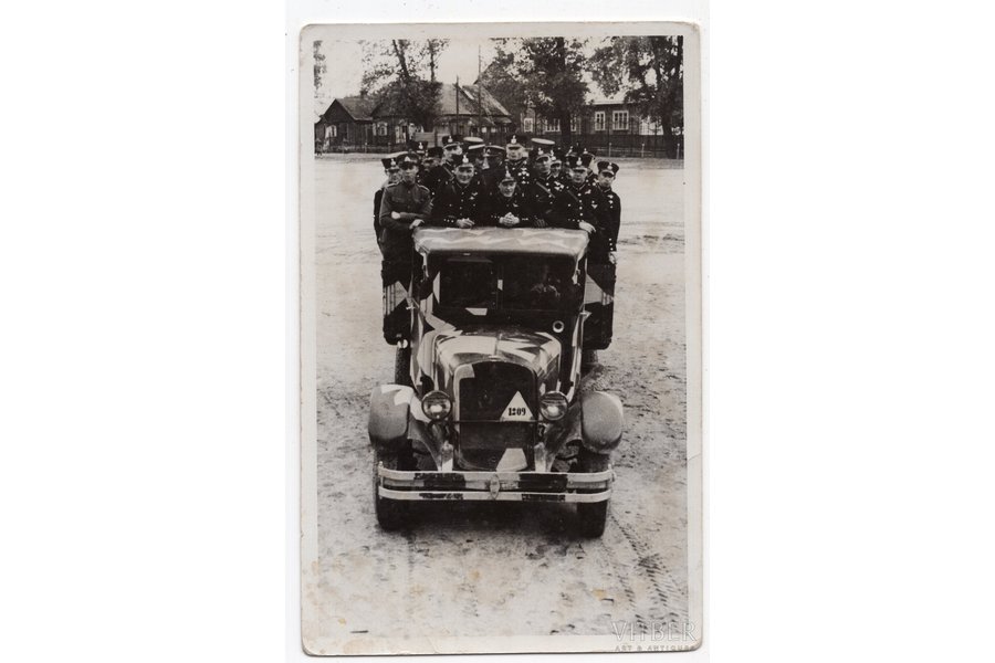 фотография, Латвийская армия, грузовой автомобиль, Латвия, 20-30е годы 20-го века, 13.8х8.8 см