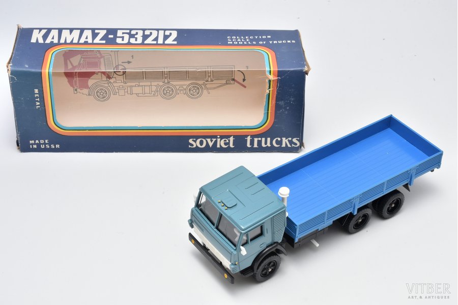 auto modelis, Kamaz 53212, metāls, PSRS, ~ 1988 g.