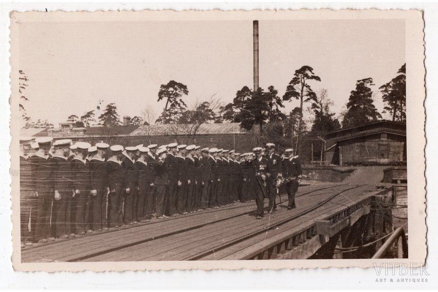 фотография, Латвийская армия, Латвийский Военный флот, Латвия, 20-30е годы 20-го века, 13.8х8.6 см