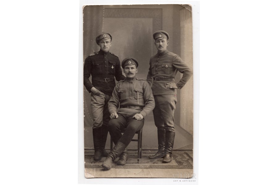 fotogrāfija, Latviešu strēlnieku bataljoni, Latvija, Krievijas impērija, 20. gs. sākums, 13.6х8.6 cm