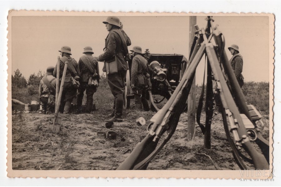 fotogrāfija, Latvijas armija, artilēristi, Latvija, 20. gs. 20-30tie g., 13.6х8.6 cm