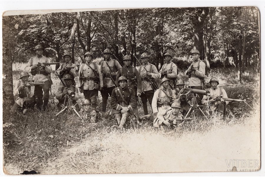 фотография, 5-й Цесисский пехотный полк, Латвия, 20-30е годы 20-го века, 13.8х8.8 см