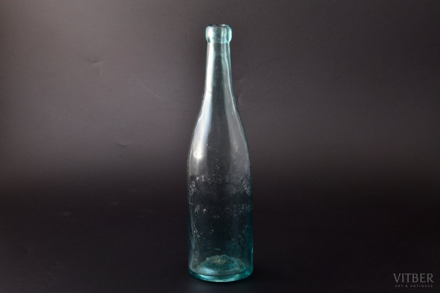 bottle, brewery "Hickstein" ("Г. Гикштейн"), Jēkabpils, Latvia, Russia, the border of the 19th and the 20th centuries, h 28.8 cm