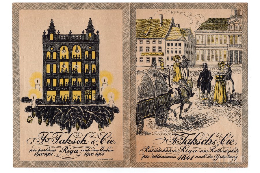 reklāmas izdevums, Rīga, uzņēmums J.Jaksch & Co, zīmējusi Margotta Grosset, Latvija, Krievijas impērija, 20. gs. sākums, 17.5x12.5 cm