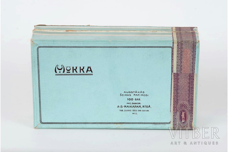коробочка, сигаретная "Maikapar", Латвия, 20-30е годы 20го века