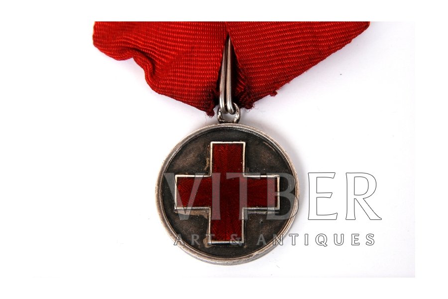 медаль, Красный крест, русско-японская война 1904-1905, серебро, Российская Империя, 1905 г.