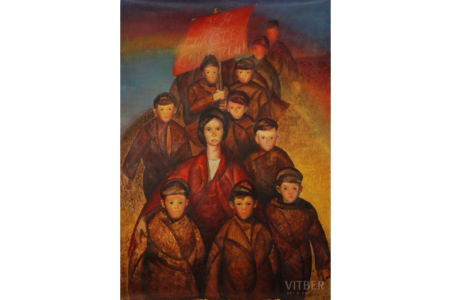 Cirkunovs Jurijs (1925), "Mūsu tēvi", 1968 g., audekls, eļļa, 180 х 127 cm, Rīga