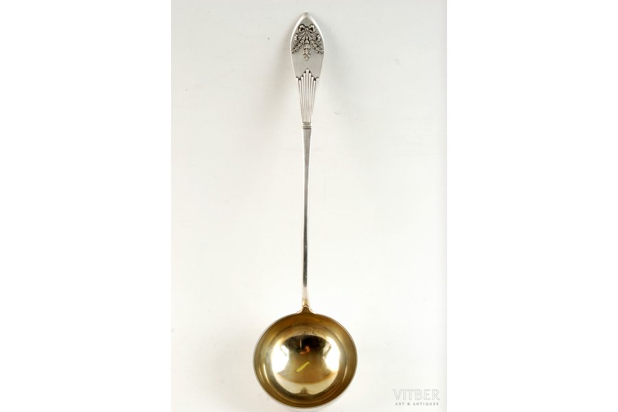 ladle, silver, WH, 84 standard, 258.70 g, the beginning of the 20th cent., Russia, 35.5 cm