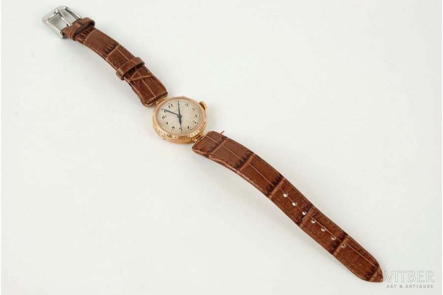 наручные часы, "Rolex", д = 2.5 см, Швейцария, начало 20-го века, золото
